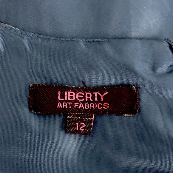 Liberty Art Fabrics Silk Dress Abstract Watercolour Print Size 12 Long Sleeve - Picture 2 of 10